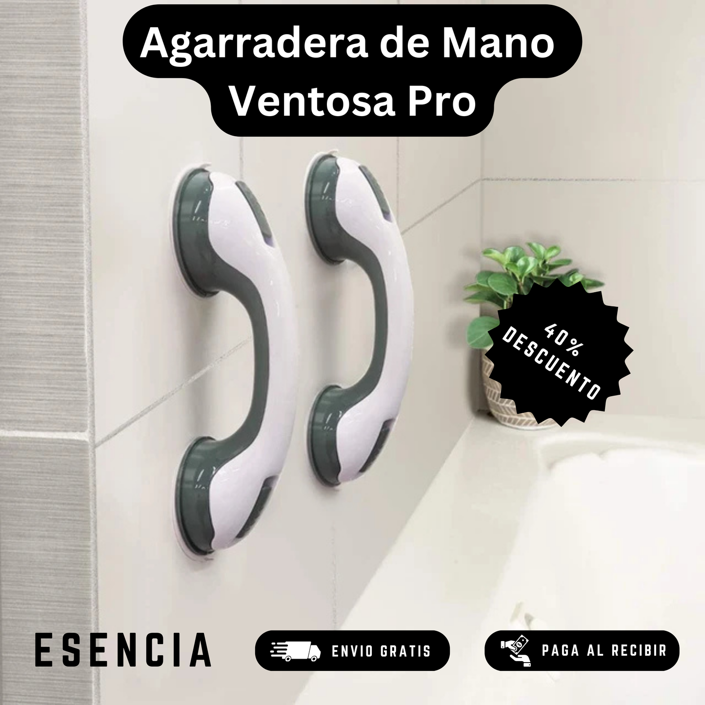 Agarradera de Mano Ventosa Pro